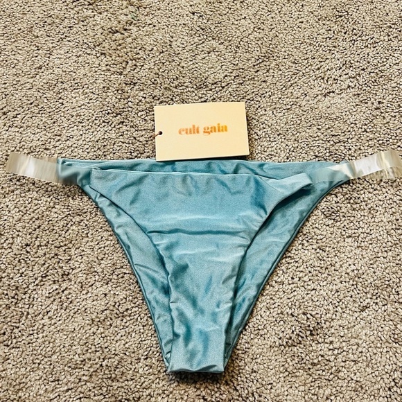 NWT! Cult Gaia Cindy Bikini Bottom in Aquamarine. Size Medium. - Picture 5 of 13